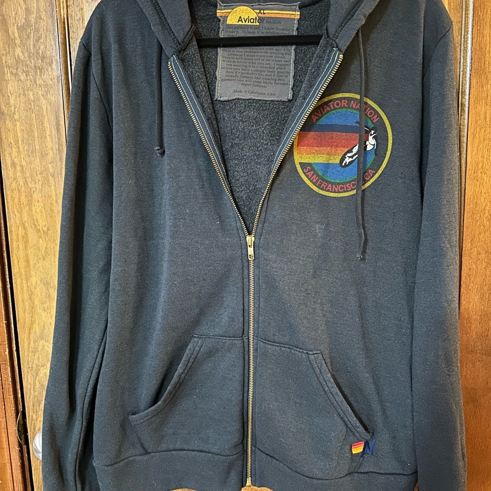 Aviator Nation Gray Hoodie XL Unisex
